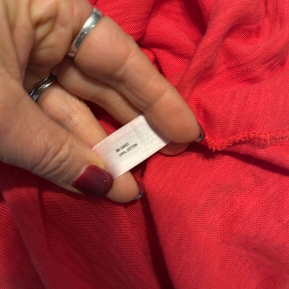 Gap Coral Scoop Neck 100% Cotton Dress - L - Picture 8 of 8